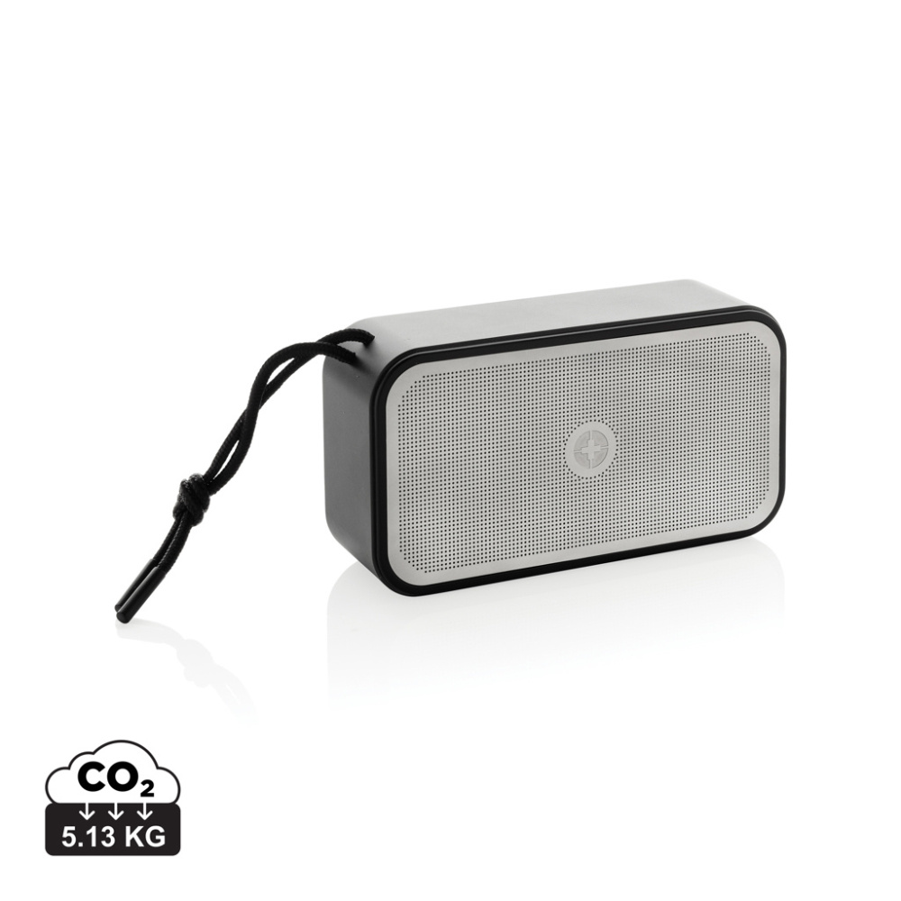 Logotrade promotional item picture of: Swiss Peak RCS recycled aluminium 10W bass speaker